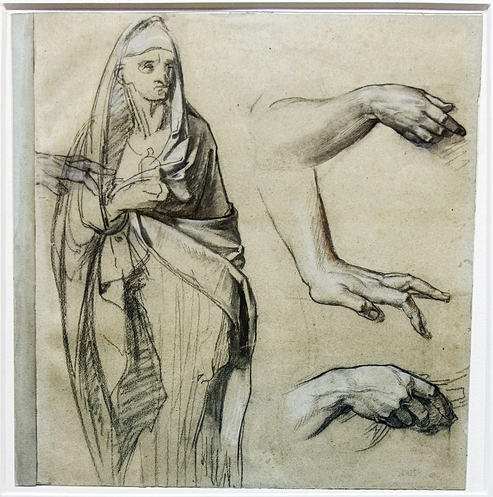Studio del braccio per la figura della Locusta, rielaborazione delle braccia e delle mani, al Palais des Beaux - Arts di Lille